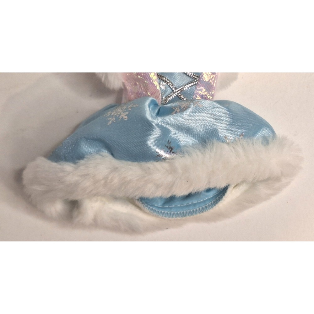 Blue Pink Snowflake Doll Dress White Faux Fur Trim Barbie 90s skate star - Picture 3 of 9